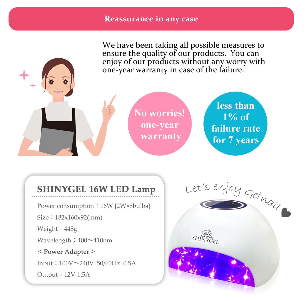 SHINYGEL 16W LED Lamp | English,Nail Lamp | SHINYGEL PRO SHOP