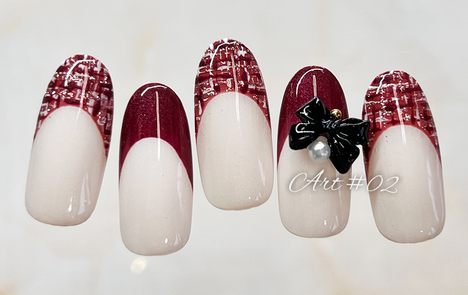 あったか素材のファブリックネイル_02